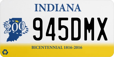 IN license plate 945DMX