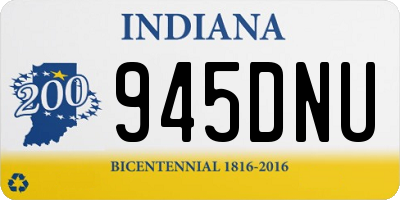 IN license plate 945DNU