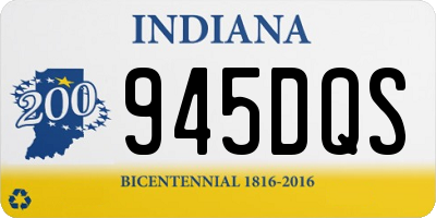 IN license plate 945DQS
