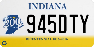 IN license plate 945DTY