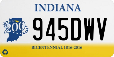 IN license plate 945DWV