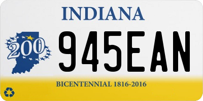 IN license plate 945EAN