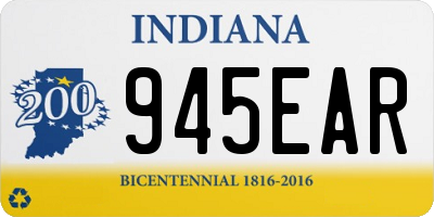 IN license plate 945EAR