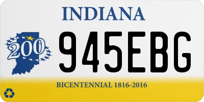 IN license plate 945EBG