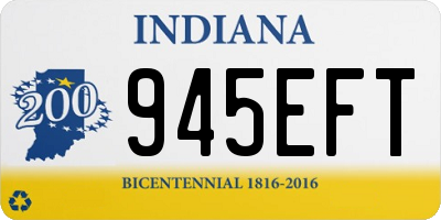 IN license plate 945EFT