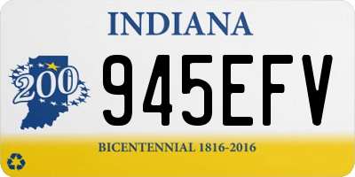 IN license plate 945EFV
