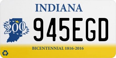 IN license plate 945EGD