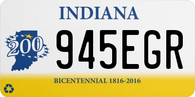 IN license plate 945EGR