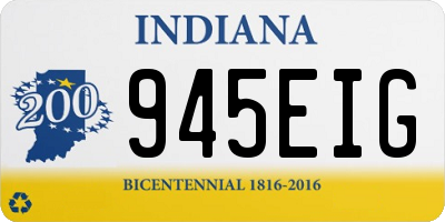 IN license plate 945EIG