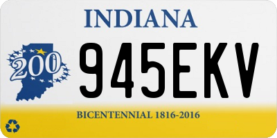 IN license plate 945EKV