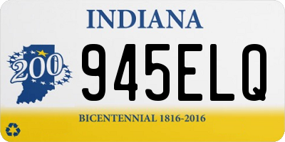 IN license plate 945ELQ