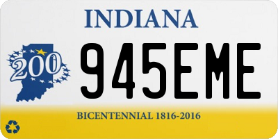 IN license plate 945EME