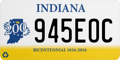 IN license plate 945EOC