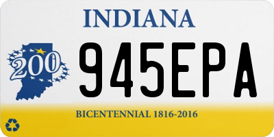 IN license plate 945EPA