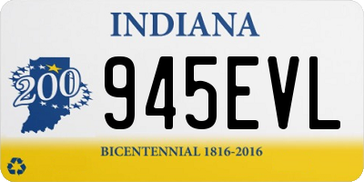 IN license plate 945EVL
