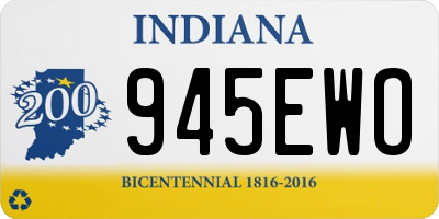 IN license plate 945EWO