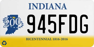IN license plate 945FDG