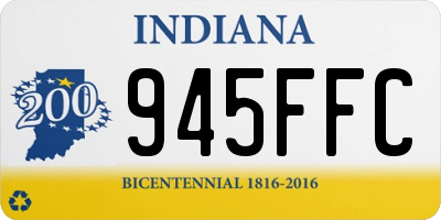 IN license plate 945FFC
