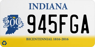 IN license plate 945FGA