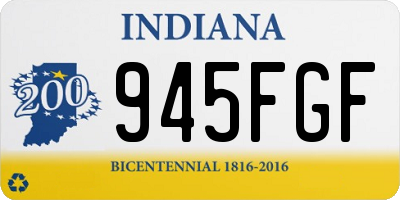 IN license plate 945FGF