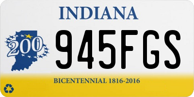 IN license plate 945FGS