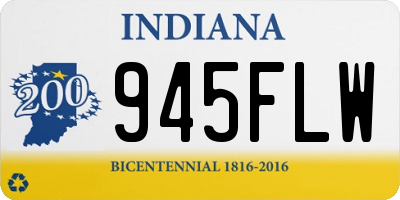 IN license plate 945FLW