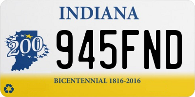 IN license plate 945FND