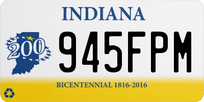 IN license plate 945FPM