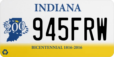 IN license plate 945FRW