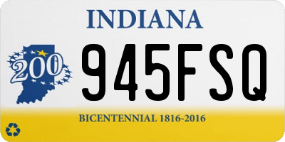 IN license plate 945FSQ