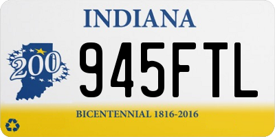 IN license plate 945FTL