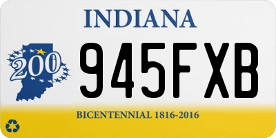 IN license plate 945FXB