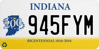 IN license plate 945FYM