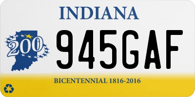 IN license plate 945GAF
