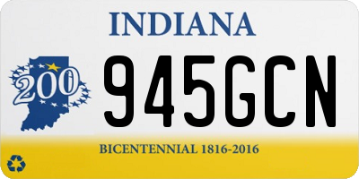 IN license plate 945GCN