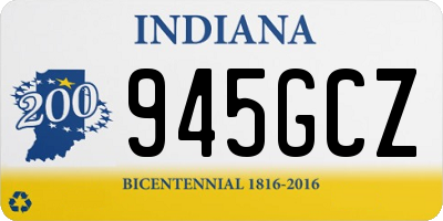 IN license plate 945GCZ