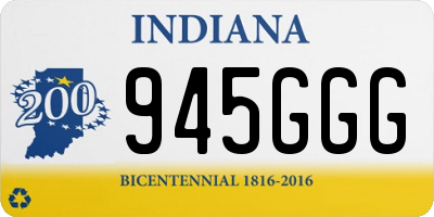 IN license plate 945GGG
