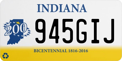 IN license plate 945GIJ