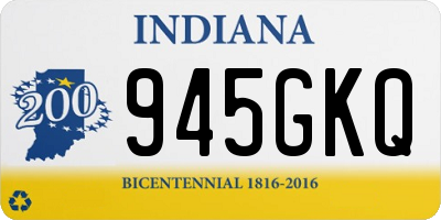 IN license plate 945GKQ