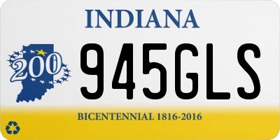 IN license plate 945GLS