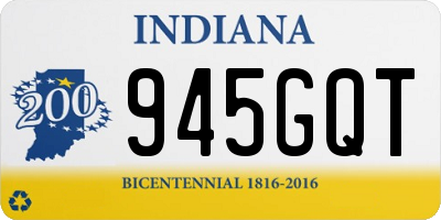 IN license plate 945GQT