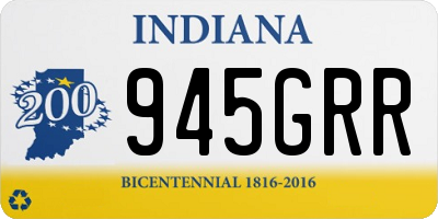 IN license plate 945GRR