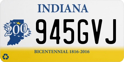IN license plate 945GVJ