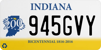 IN license plate 945GVY