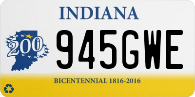 IN license plate 945GWE