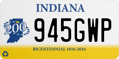IN license plate 945GWP