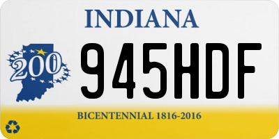 IN license plate 945HDF