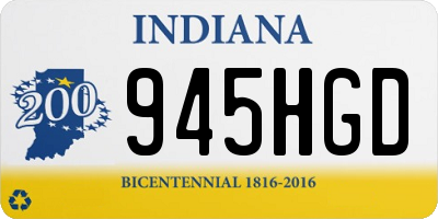 IN license plate 945HGD