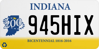 IN license plate 945HIX