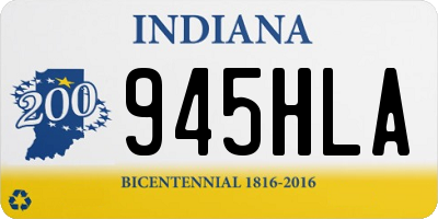 IN license plate 945HLA